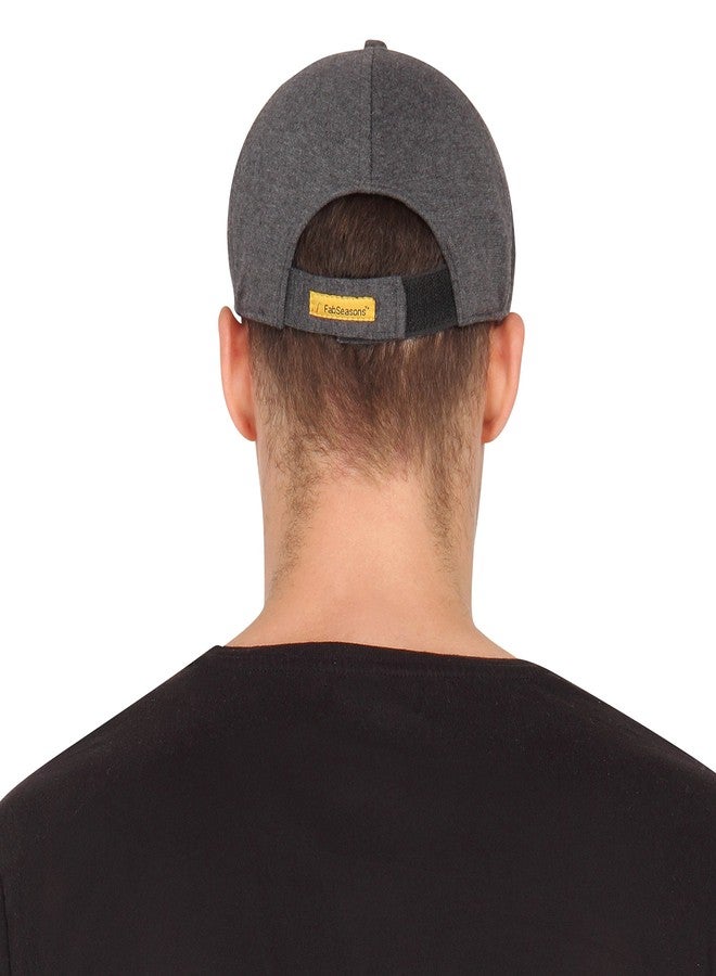 FabSeasons Cotton Unisex Adjustable Size Cap (Dark Grey) - Image 5