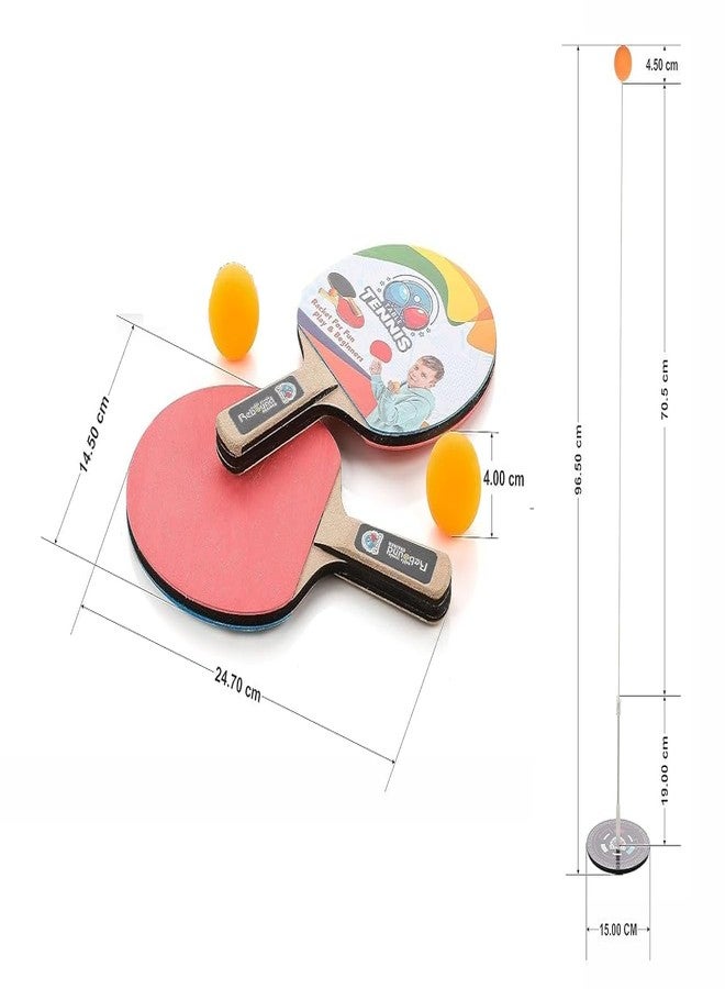 JBM ENTERPRISE Table Tennis Trainer Set for Kids & Adults | Rebound Base with Flexible Rod, Rackets & Balls | Indoor Outdoor Solo Practice Game - Image 2