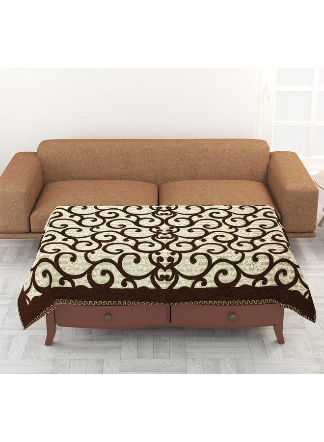 Jayvaam SAWNA Homes 5 Seater Sofa Set with Center Table Cover for Living Comfort - 3 and 2 Seater Arm Cover Set for Home Sofa Couch - 16 Pcs Chenille Slip Cover for Furniture Protector, Coffee - Image 5