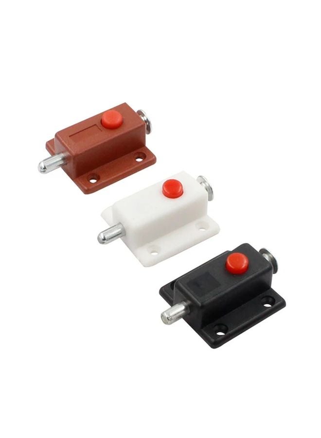 1 Piece Brown Automatic Spring Door Window Lock Push Button Latch Easy Installation - Image 4