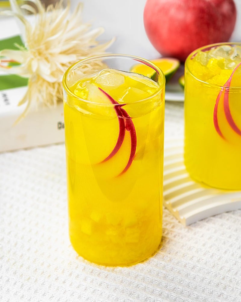 كؤوس شرب فاخرة سعة 19 أونصة، مجموعة من 4 كؤوس عالية السمك، كؤوس شفافة طويلة للماء والعصير والبيرة والمشروبات والكوكتيلات والمشروبات المختلطة - Image 4
