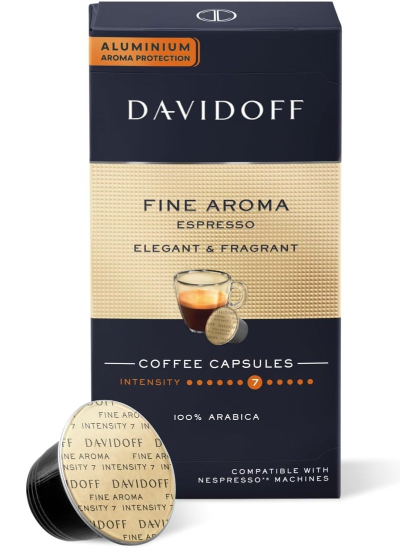 Davidoff Nespresso Fine Aroma Espresso Elegant and Fragrant Coffee Capsules 55g  - Image 1