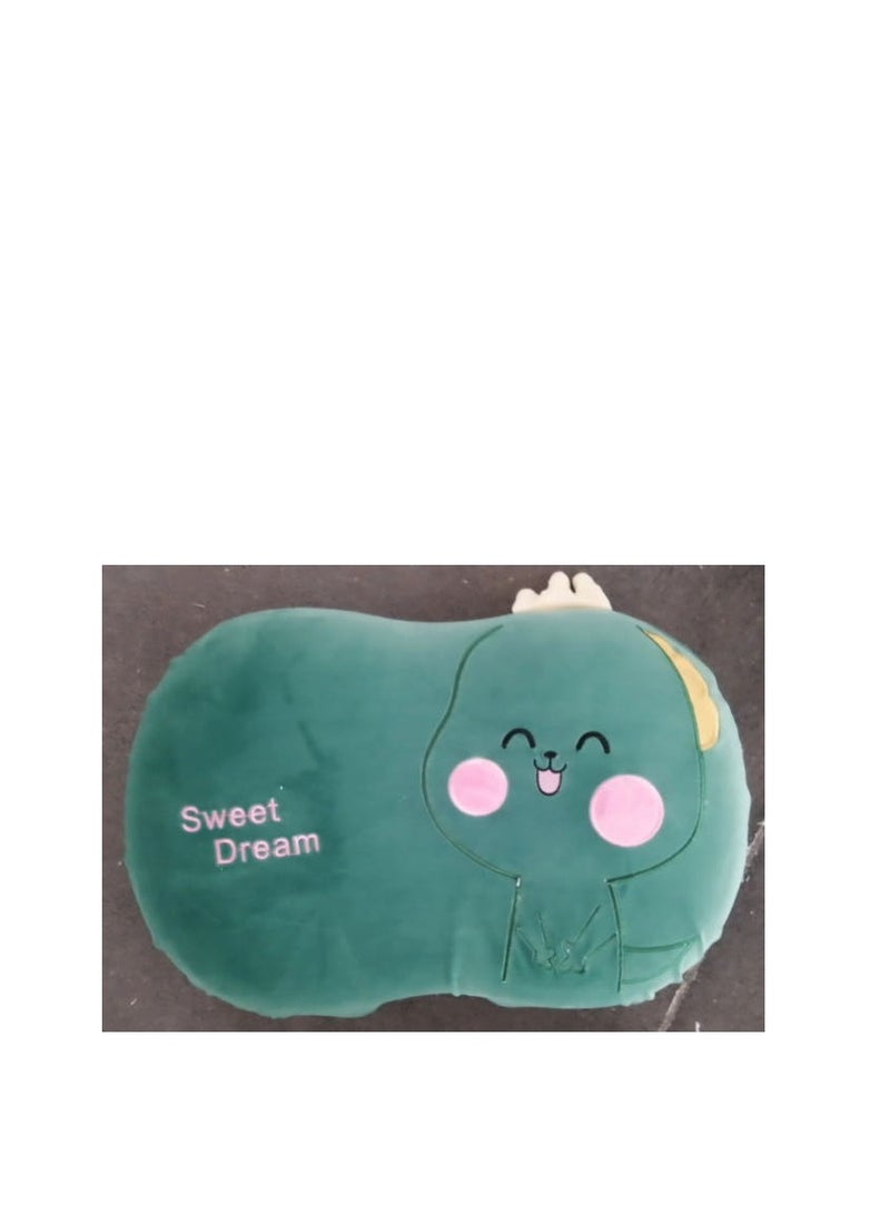 Children’s Pillow,Lumbar Pillow Are Designed With Ergonomic Spine Protection And Super Soft Memory Foam,Especially Suitable For Children Aged 4 To 16 Years Old,Size:55×35×7.5cm,Velvet  - Image 1