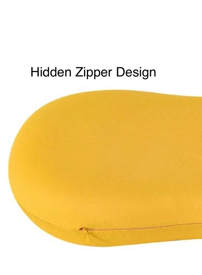 Children’s Pillow,Lumbar Pillow Are Designed With Ergonomic Spine Protection And Super Soft Memory Foam,Especially Suitable For Children Aged 4 To 16 Years Old,Size:55×35×7.5cm,Velvet  - Image 4