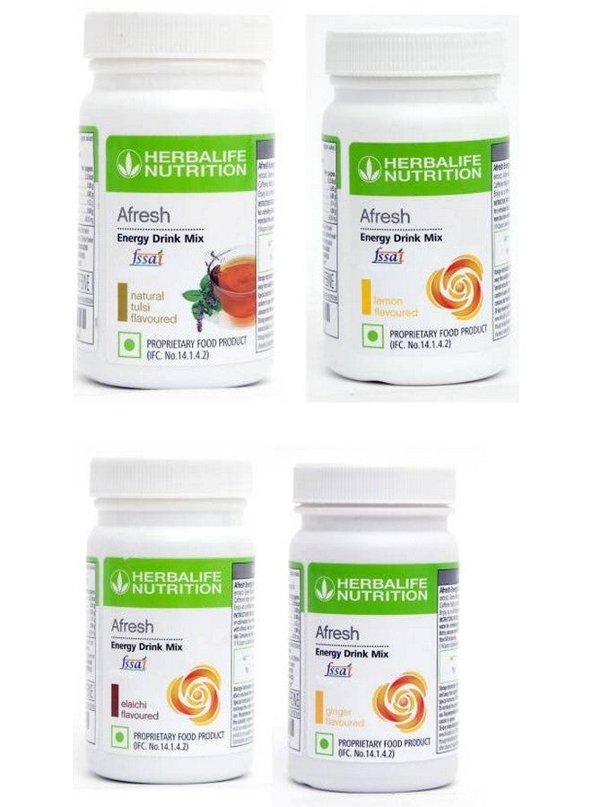 Herbalife Nutrition AFRESH ENERGY ginger +TULS+ELA+LEMN 4 PIECE Combo (200 GRAMS (4 PIECE)) - Image 1