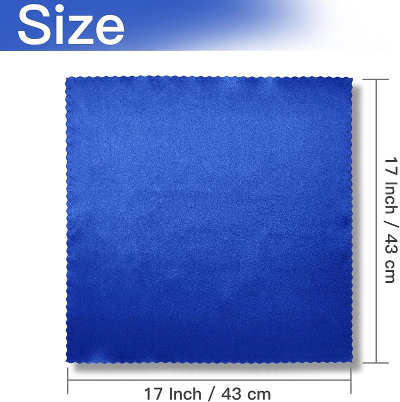 VACVELT Royal Blue Satin Napkins  24 Pack 17x17 Inch Scalloped Elegant Dinner Napkins for Wedding Banquet  Party - Image 5