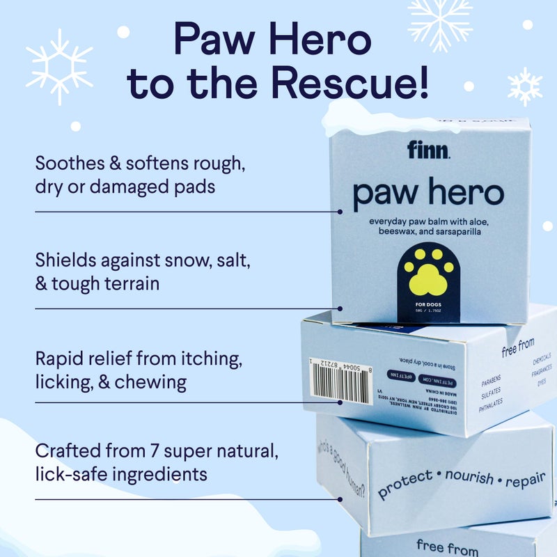 Finn Paw Hero Natural Dog Paw Balm | Winter Paw Protection from Snow, Salt & Ice | Moisturizing & Lick-Safe - 1.75 oz - Image 3