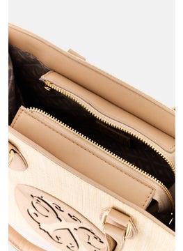 CXL by Christian Lacroix Women Janette Straw Satchel Bag, Natural  - Image 3