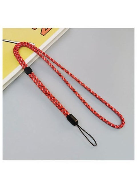 Suitable For Small Camera MM5 Flashlight Woven Strap Halter Plus Adjustable Real Key Lengthened Neck Strap Mobile Phone Rope-Color:MM5 Lengthened Red Flower