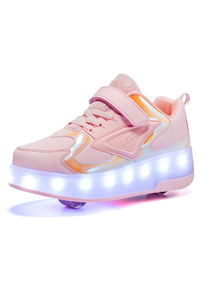 Sharpdo Roller Shoes Girls Boys Wheel Shoes Kids Roller Skates Shoes LED Light Up Wheel Shoes for Kids for Children - Image 2