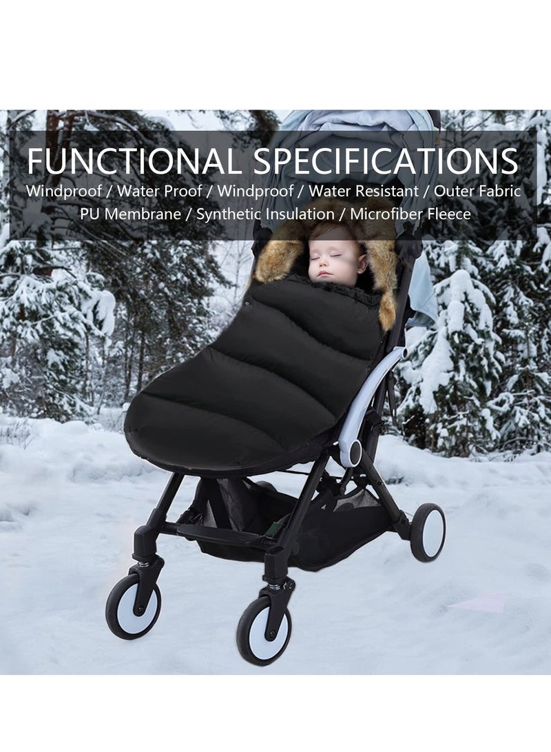 Captaintech Warm Baby Footmuffs for Strollers and Pushchairs, Weatherproof Bunting Bags for Infants, Thick Winter Sleeping Bag for Car Seats, Suitable for 0,2 Years - Image 2