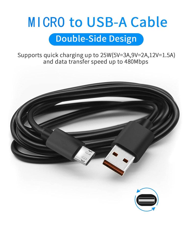 FEIYIU Micro Charger Charging Cable Cord Compatible with for Anker Soundcore Life Q20, Anker Soundcore 2, Mini, Flare Mini Headphone Speakers -5ft - Image 3