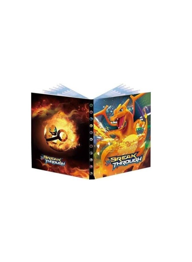 شوانجيو البوم كبير يحتوي على 208 مساحة (متعدد الالوان) | البوم كرتوني مطبوع عليه بطاقات بوكيمون وقمر، حزمة بطاقات هدية للاطفال الاولاد - Image 1