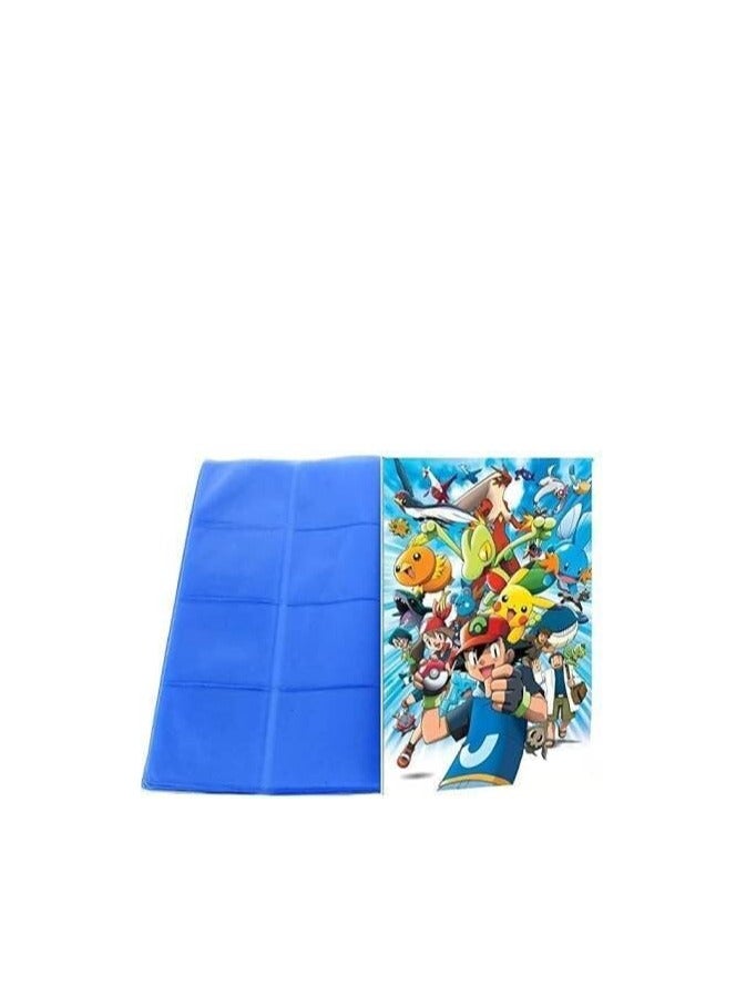 شوانجيو البوم كبير يحتوي على 208 مساحة (متعدد الالوان) | البوم كرتوني مطبوع عليه بطاقات بوكيمون وقمر، حزمة بطاقات هدية للاطفال الاولاد - Image 4