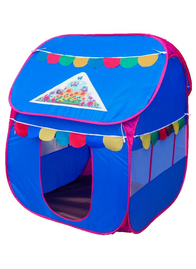 HomeCute Homecute Foldable Pop Up Hut Type Kids Toys Small Size Play Tent House for Boys and Girls. (Blue)  - Image 1