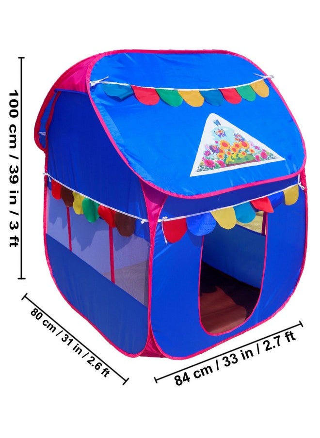 HomeCute Homecute Foldable Pop Up Hut Type Kids Toys Small Size Play Tent House for Boys and Girls. (Blue)  - Image 5