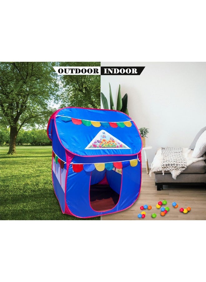 HomeCute Homecute Foldable Pop Up Hut Type Kids Toys Small Size Play Tent House for Boys and Girls. (Blue)  - Image 3
