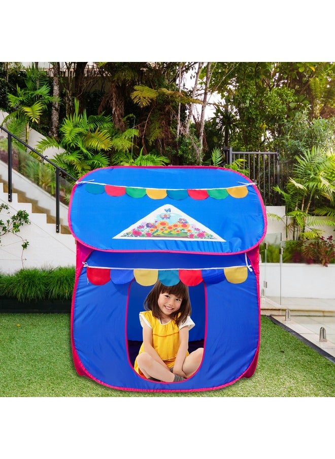 HomeCute Homecute Foldable Pop Up Hut Type Kids Toys Small Size Play Tent House for Boys and Girls. (Blue)  - Image 2