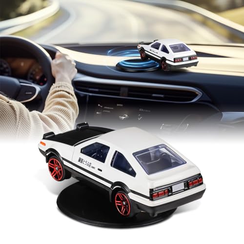 STHIRA® Mini Car Model Drifting AE86 Car Model with Self Adhesive Base,2.95inches Alloy AE86 Initial D Dashboard Decor Charm Desk Decor Room - Image 1