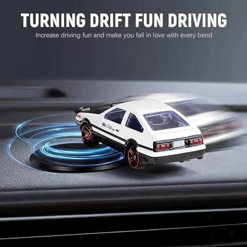 STHIRA® Mini Car Model Drifting AE86 Car Model with Self Adhesive Base,2.95inches Alloy AE86 Initial D Dashboard Decor Charm Desk Decor Room - Image 3