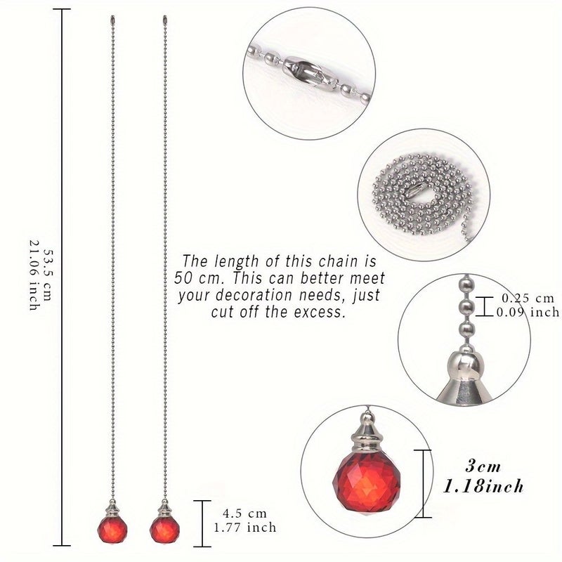 2Pcs 30mm Faceted Crystal Sun Catcher Ball Pendant Hanging Ornament for Home Window Wedding Decor - Image 2