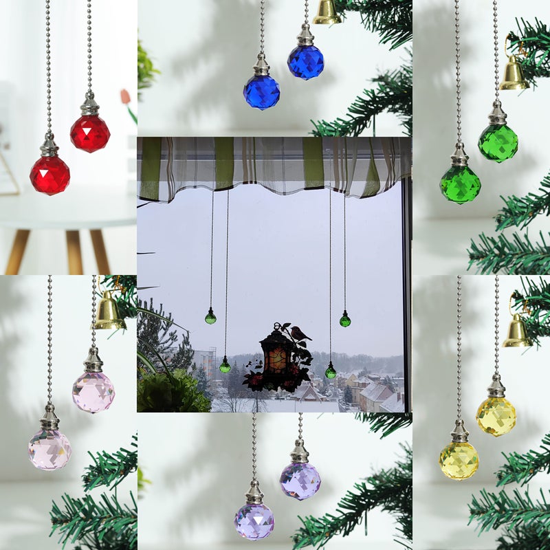 2Pcs 30mm Faceted Crystal Sun Catcher Ball Pendant Hanging Ornament for Home Window Wedding Decor - Image 4