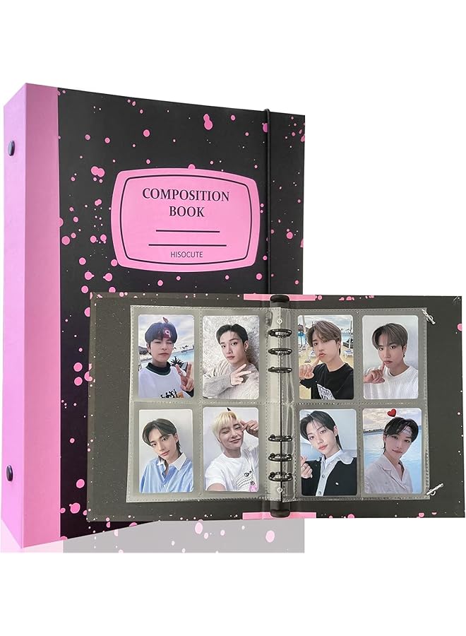 The Bros A5 KPOP Photocard Binder 240 Pockets, KPOP Photocard Holder Book 30 Sleeves, Photocard Collect Book, Refillable Card Protectors, 6 Ring Photo Card Binder, Photo Album for Mini Camera Photo  - Image 1