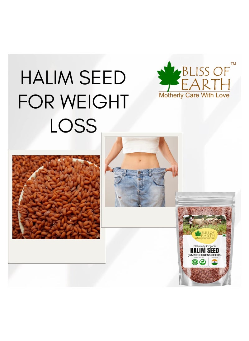 BLISS OF EARTH Halim Seeds Organic For Eating Aliv Seeds Immunity Booster Super Food 200gm Pack of 5  - Image 4