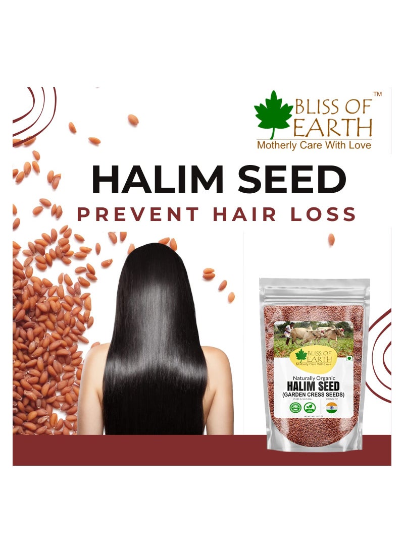 BLISS OF EARTH Halim Seeds Organic For Eating Aliv Seeds Immunity Booster Super Food 200gm Pack of 5  - Image 2
