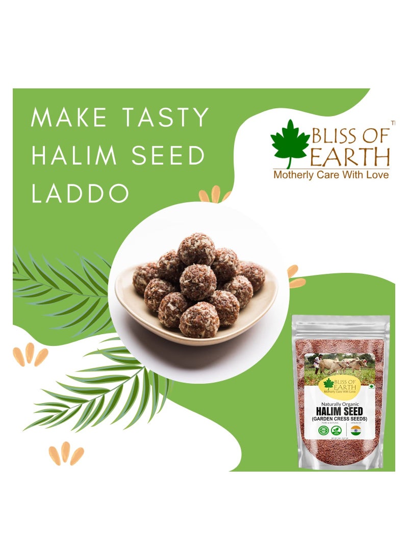 BLISS OF EARTH Halim Seeds Organic For Eating Aliv Seeds Immunity Booster Super Food 200gm Pack of 5  - Image 5