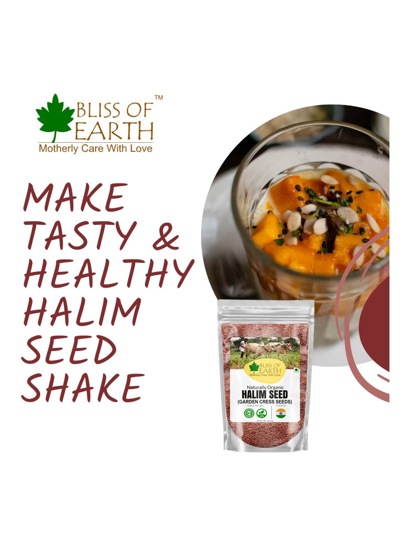 BLISS OF EARTH Halim Seeds Organic For Eating Aliv Seeds Immunity Booster Super Food 200gm Pack of 5  - Image 3