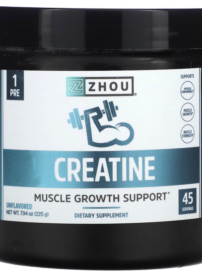 Zhou Nutrition Creatine Unflavored 7.94 oz (225 g) 