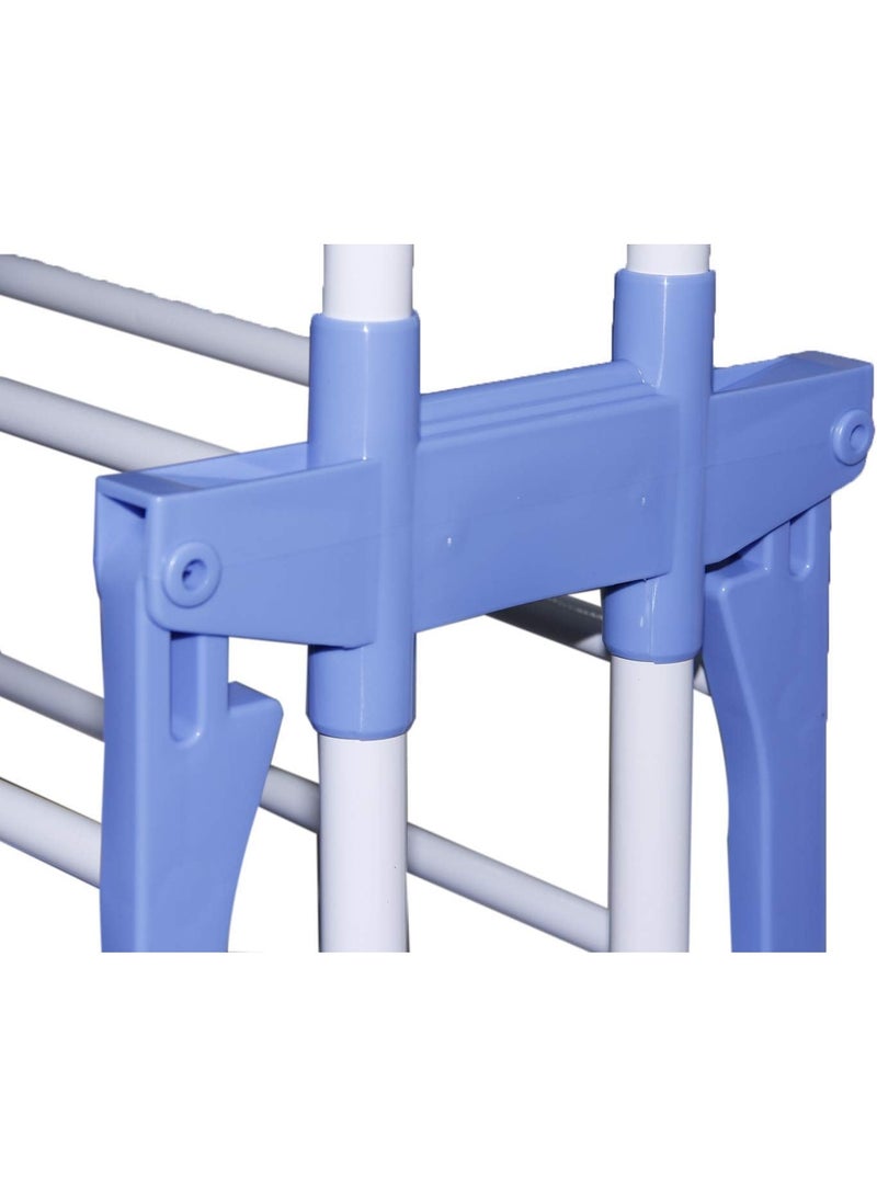 MultiWare طوي 3 طبقة الطبقة الملابس Airer للطي شماعات مجفف حامل رف مسحوق المغلفة أنبوب داخلي في الهواء الطلق الغسيل - Image 5