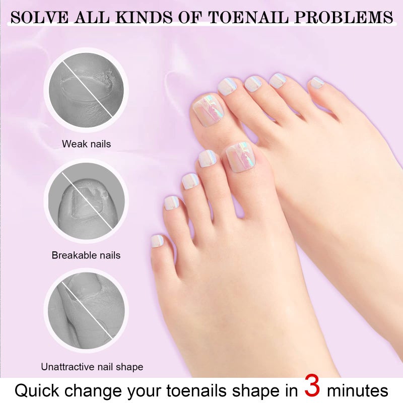 SAVILAND Toenail Tips and Solid Glue Gel: 500 PCS Clear Press on Toe Tips with Nail Glue Gel Base & Top Coat U V Light Pedicure Kit for Salon Home DIY Gift For Women - Image 3