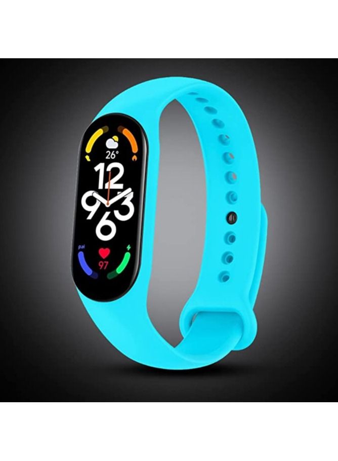 VITION Xiaomi Mi Band 7 Silicone Watch Band Smartwatch Wristband Bracelet Replacement Strap for (Xiaomi Mi Band 7) Aqua  - Image 4