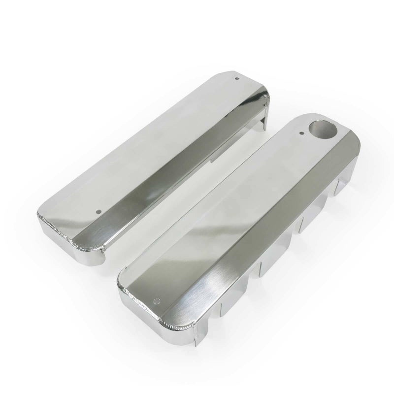 Top Street Performance Engine Coil Cover Fabricated Tall Oil Fill Tube Included Aluminum Polished GM LSSeries Pair