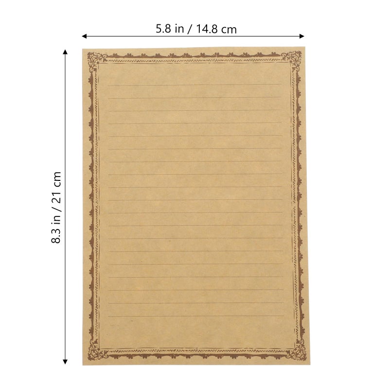 A5 Vintage Writing Paper Set 24pcs Retro Letter Kit with Envelopes Stationery Supplies - Image 3