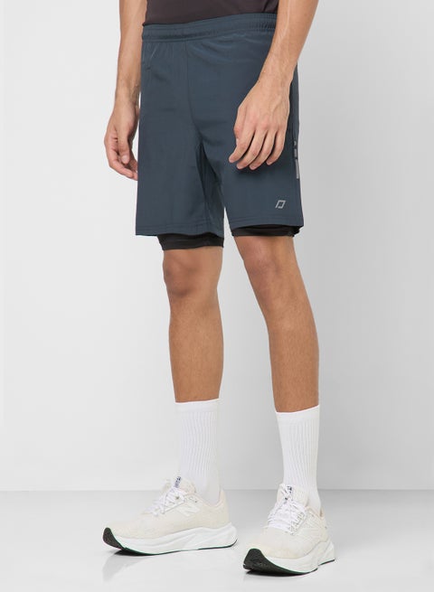 2 In 1 Compression Training Shorts