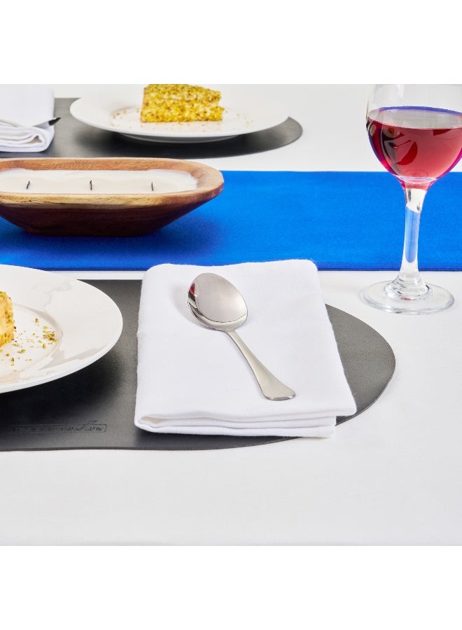 Restaurantware ملاعق حلوى سبكولو 7 بوصة، مجموعة من 2 خدمة لشخصين ملاعق صغيرة - تشطيب مصقول، حافة دائرية، فضة 18/0 من الفولاذ المقاوم للصدأ، للمقبلات، الحلويات، أو الشوربات - Image 4