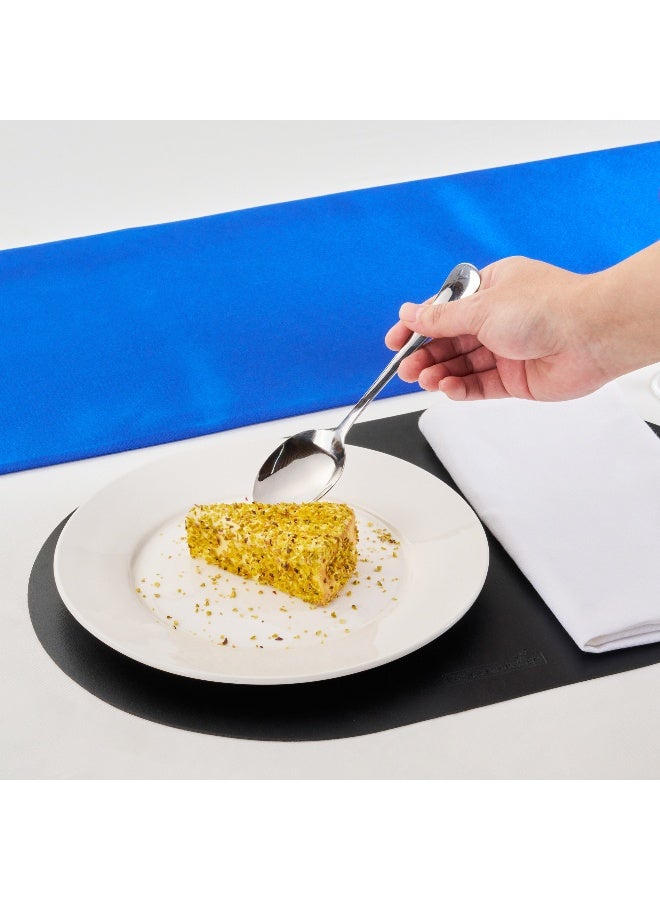 Restaurantware ملاعق حلوى سبكولو 7 بوصة، مجموعة من 2 خدمة لشخصين ملاعق صغيرة - تشطيب مصقول، حافة دائرية، فضة 18/0 من الفولاذ المقاوم للصدأ، للمقبلات، الحلويات، أو الشوربات - Image 5