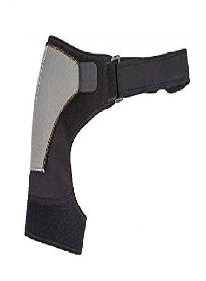 Tima Shoulder Support with Multi-Directional Compression Straps Adjustable Neoprene Stretch Strap Wrap Belt Band Pads Gym Guard Brace Support Medical Posture Compression Shoulder Pad (Black) - Image 1