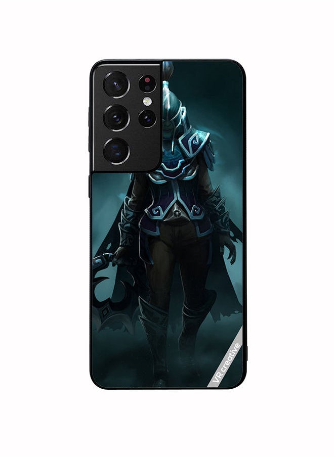 VR CREATIVE Protective Case Cover For Samsung Galaxy S21 Ultra 5G Phantom Assassin, Dark Wraith Set, Dota 2 Design Multicolour  - Image 1