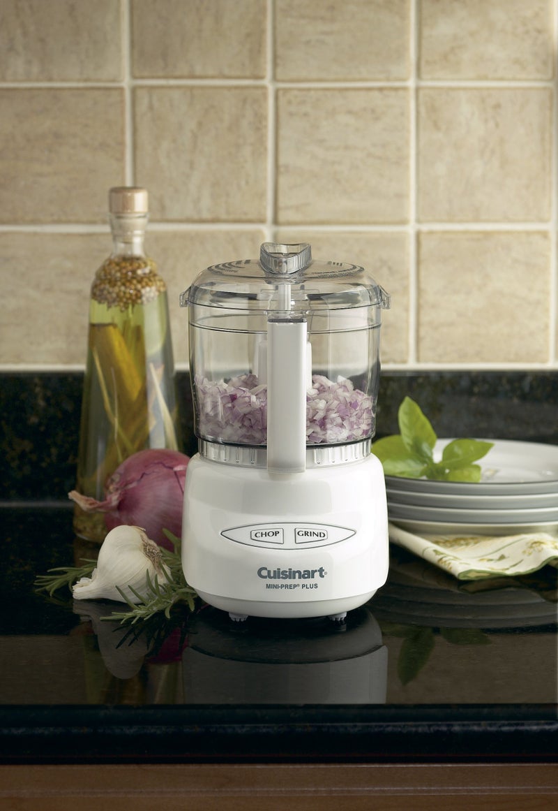 Cuisinart Mini-Prep Plus Food Processor, 24-Ounce Mini Food Processor to Chop Herbs, Vegetables, and Hard Cheese, 24-Ounce Work Bowl, Reversible Stainless Steel Blade, DLC-2A, White - Image 2