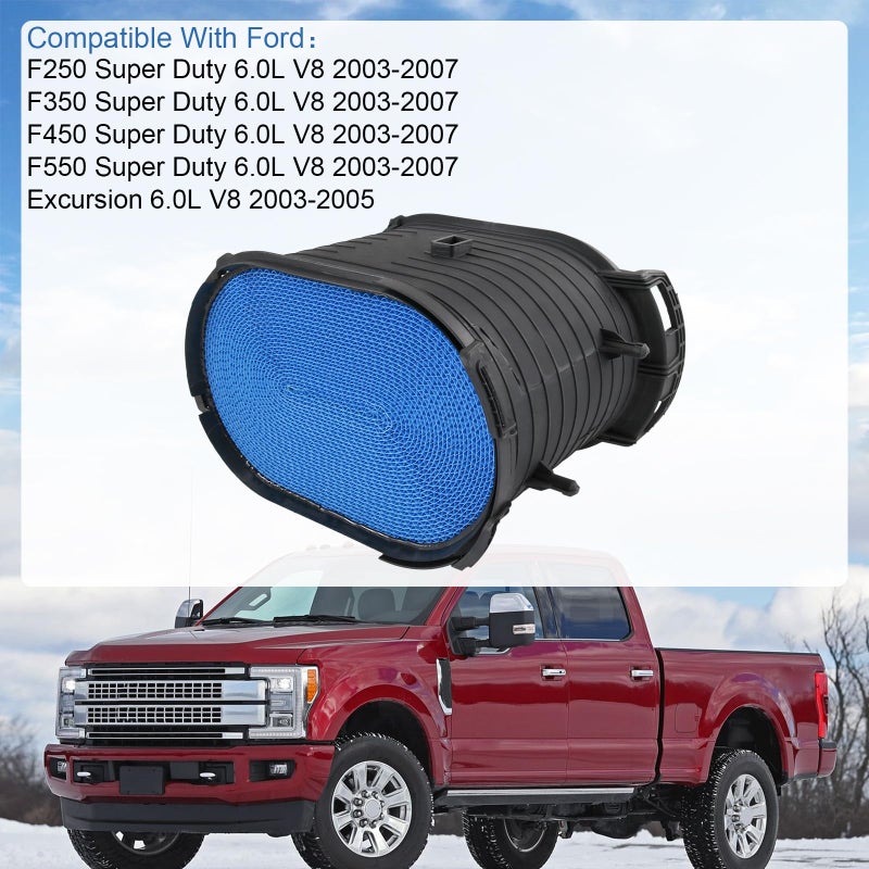 Generic CARMOCAR Air Filter FA1778 Replacement for Ford 6.0L F250 F350 F450 F550 Super Duty V8 2003-2007 Excursion Powerstroke Diesel 2003-2005 4C3Z-9601-AA 3C3U-9601-BC CA9516  - Image 2