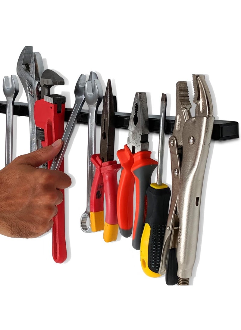 HMmagnets 24 HeavyDuty Magnetic Tool Holder Upgraded Version  Extremely Powerful Magnetic Pull Force to Hold Heavy Tools  Professional SpaceSaving Magnetic Tool Bar  Metal Tool Organizer RackStrip 