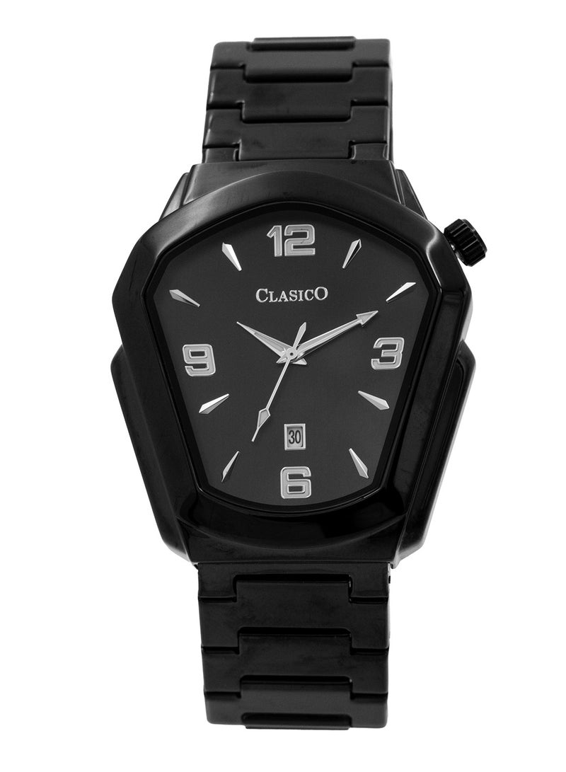 Clasico ⌚ Men’s 40mm Premium Stainless Steel Watch – Quartz Movement Analog Wrist Watch for Men | Luxury Stealth Black Finish | Date Display | Durable Steel Strap - Image 1