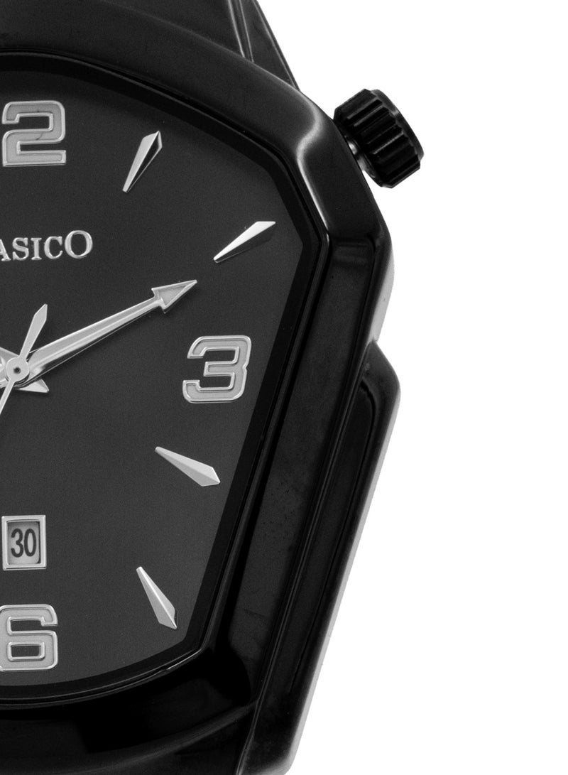 Clasico ⌚ Men’s 40mm Premium Stainless Steel Watch – Quartz Movement Analog Wrist Watch for Men | Luxury Stealth Black Finish | Date Display | Durable Steel Strap - Image 4