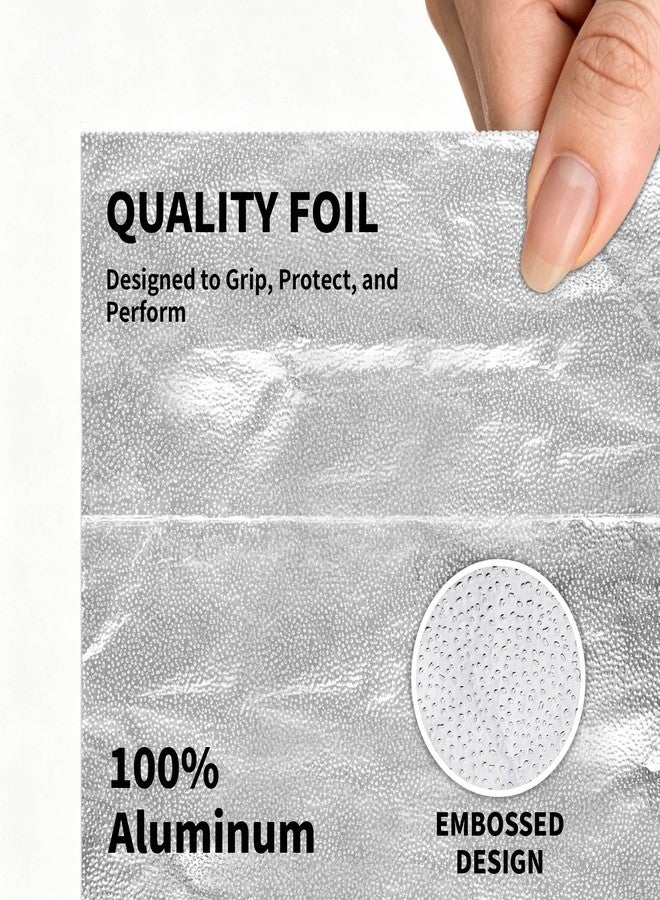 JPPSUJJ 400 Count Aluminum Foil Sheets, Embossed Foil Sheets, 12" x 10.6" Heavy-Duty Pop-Up Dispenser for Hot Dogs, Sandwiches, Food Wrap, Food Storage, Baking - Image 2