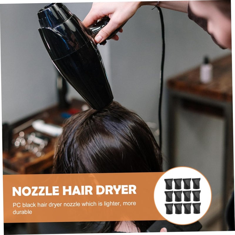 12pcs Hair Dryer Nozzle Set 4.35-4.5cm Diameter Blower Diffuser for Straight Hair Nylon Attachment for Home Use - Image 3
