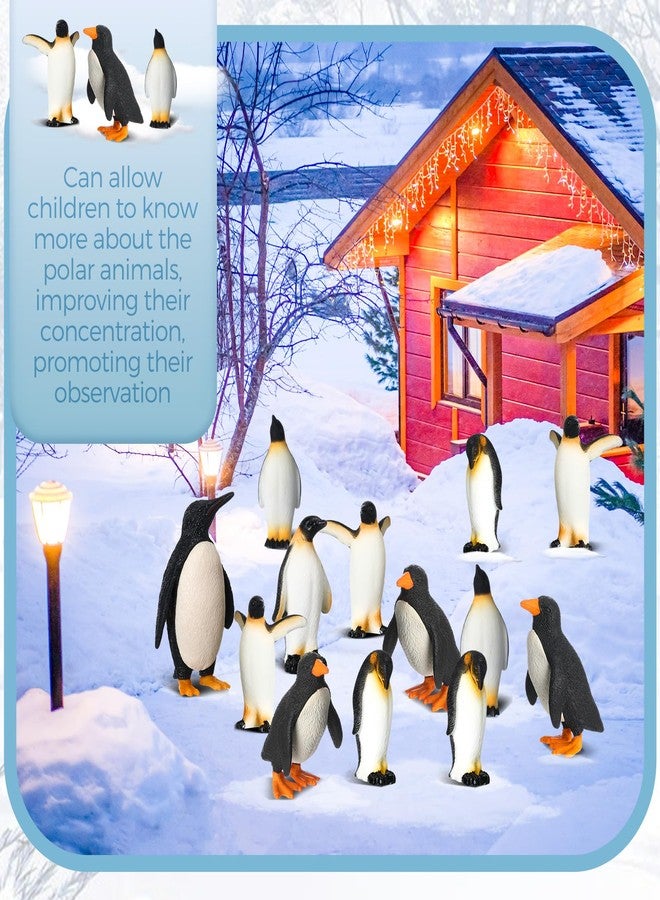Poen 60 Pcs Penguin Figurines Miniature Realistic Penguin Figures Cute Resin Antarctic Animal Penguin Winter Cake Toppers Decorations for Boy Girl Birthday Gift Party Favors - Image 5